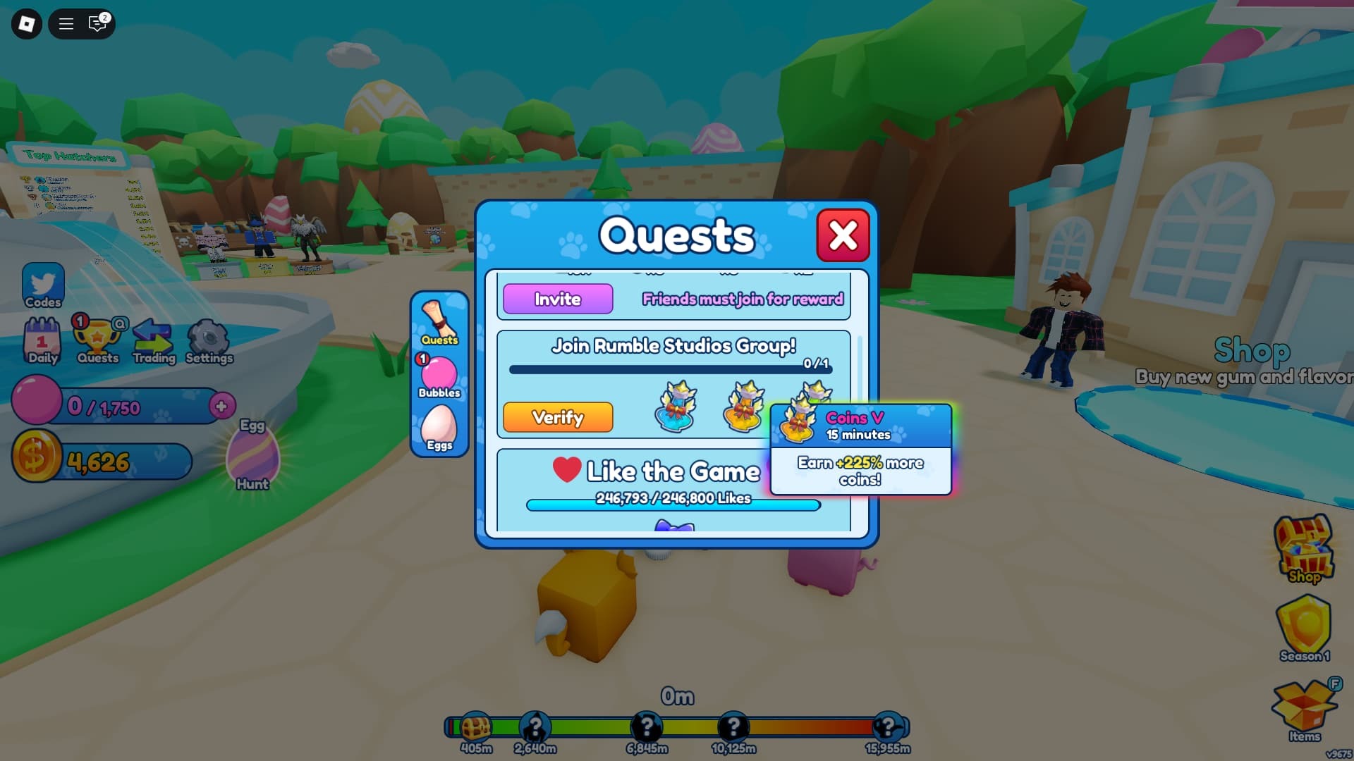 Bubble Gum Simulator Infinity more codes