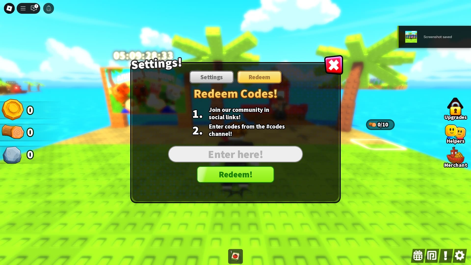 Build An Island how to redeem codes