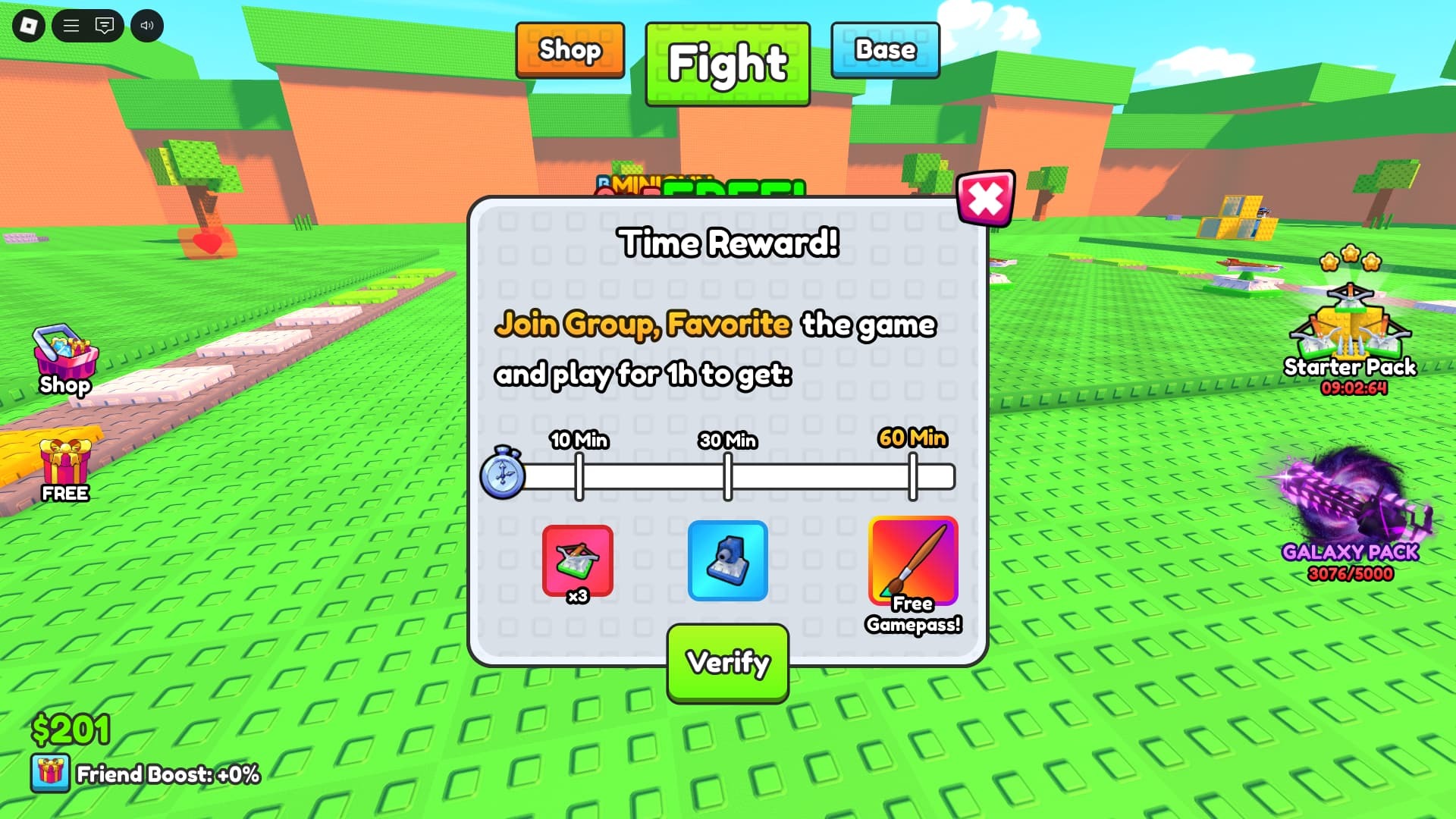Build Ur Base verification rewards