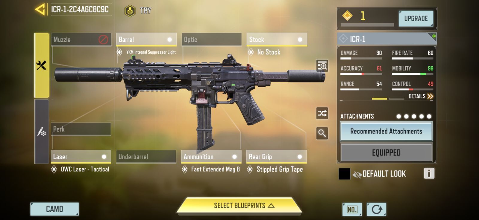 COD Mobile ICR 1 loadout