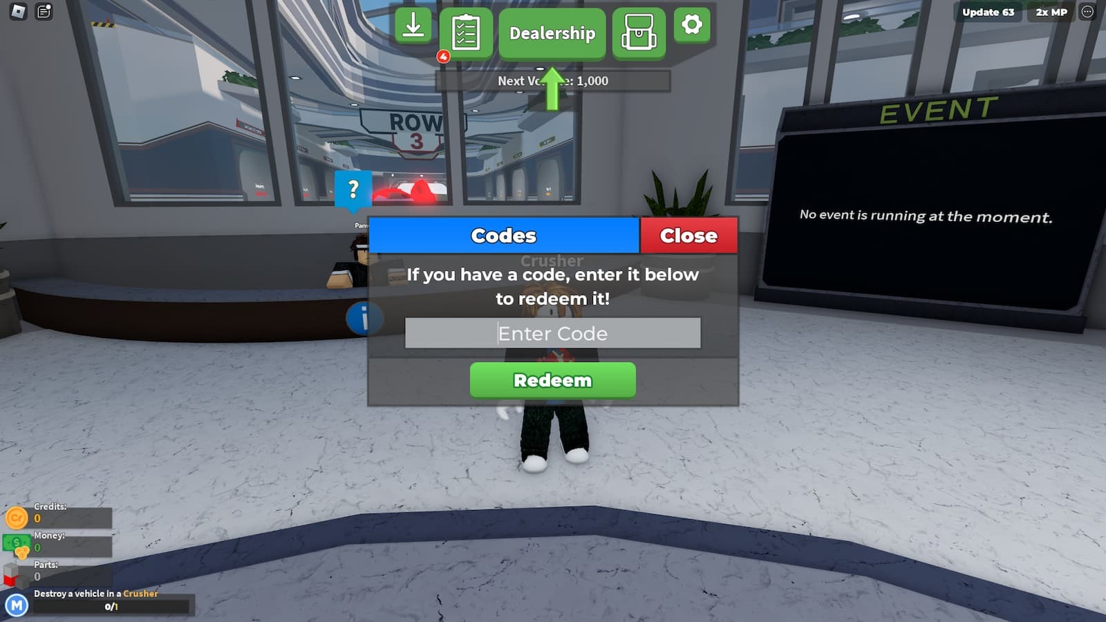 Car Crushers 2 how to redeem codes