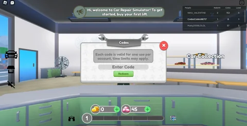 Car Repair Simulator codes for December 2023