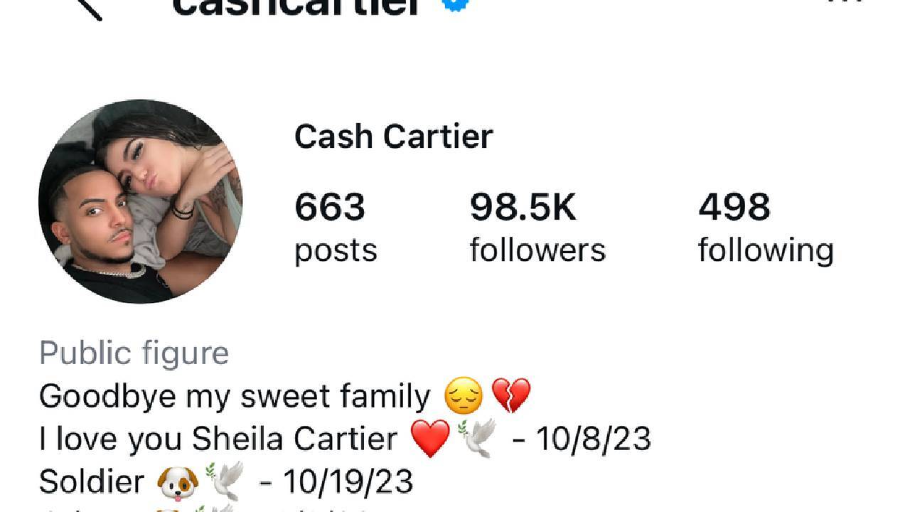 Cash Cartier Instagram bio eng