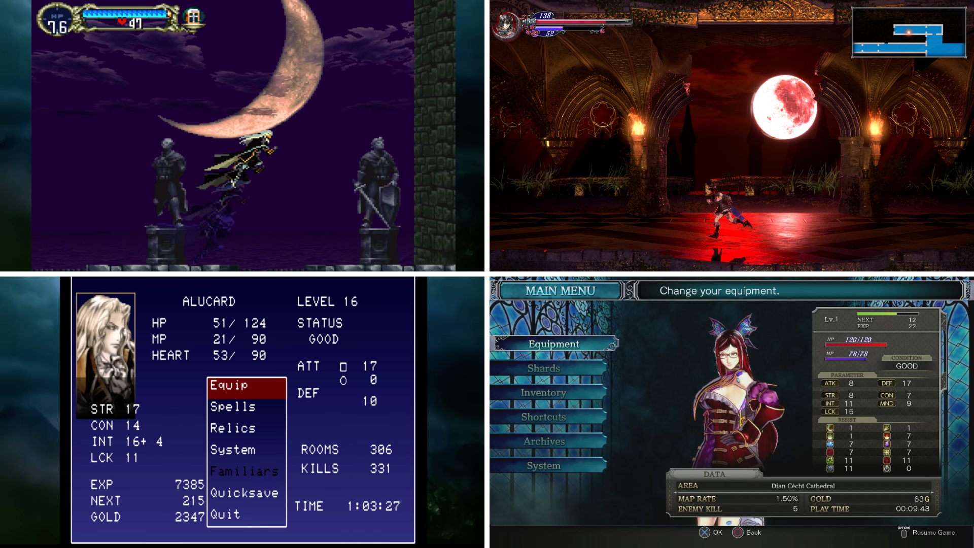 Castlevania Bloodstained Comparison