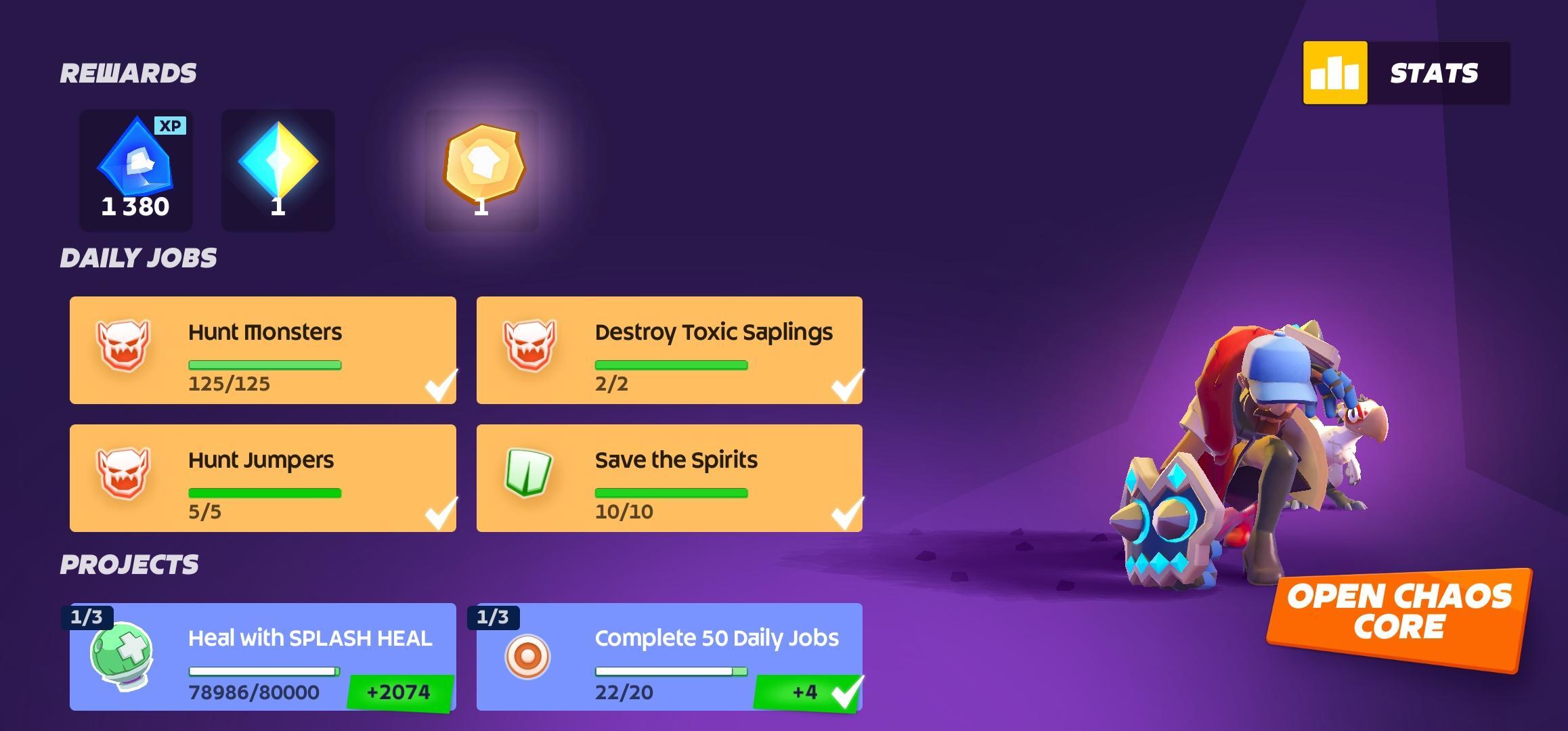 Chaos Cores Menu Mo Co