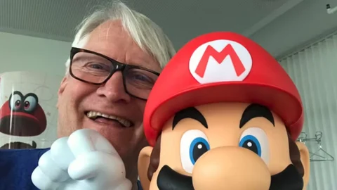 Charles Martinet with Mario