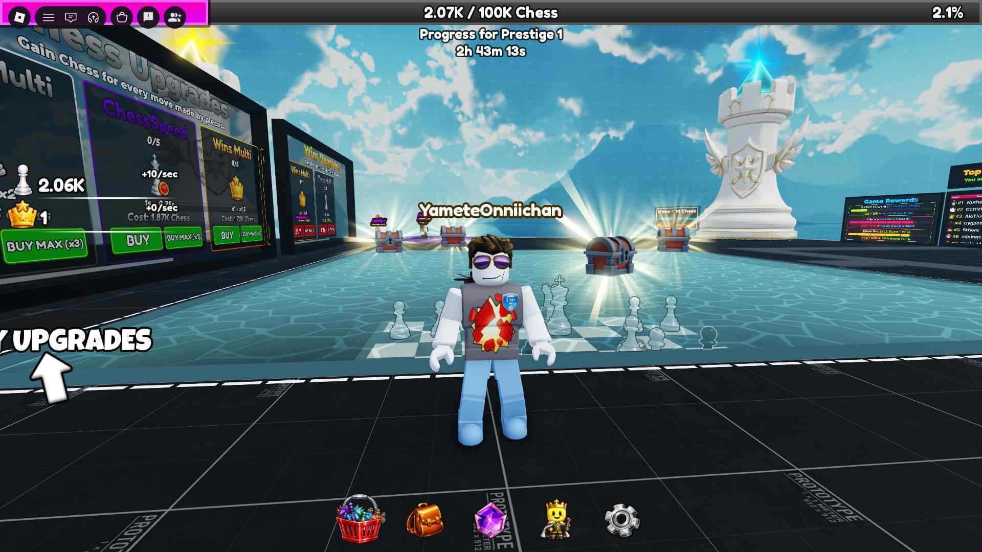 Chess Incremental more rewards