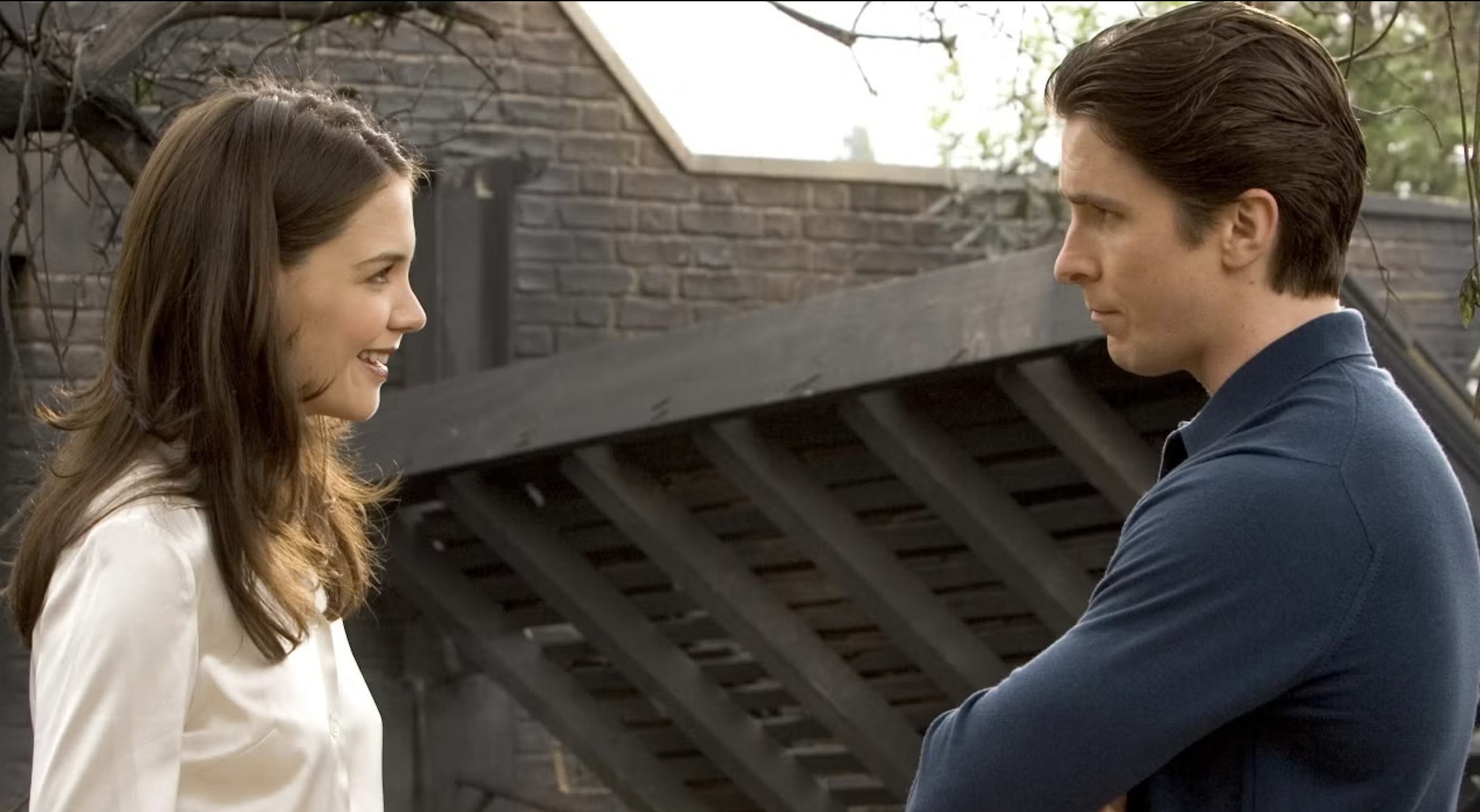 Christian Bale and Katie Holmes
