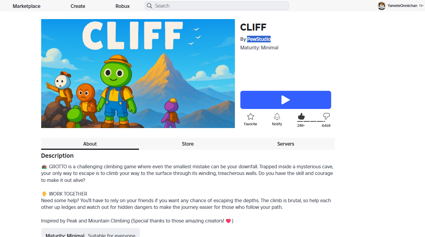 Cliff Like Game