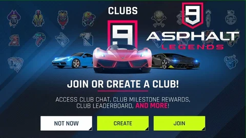 Clubs Asphalt 9