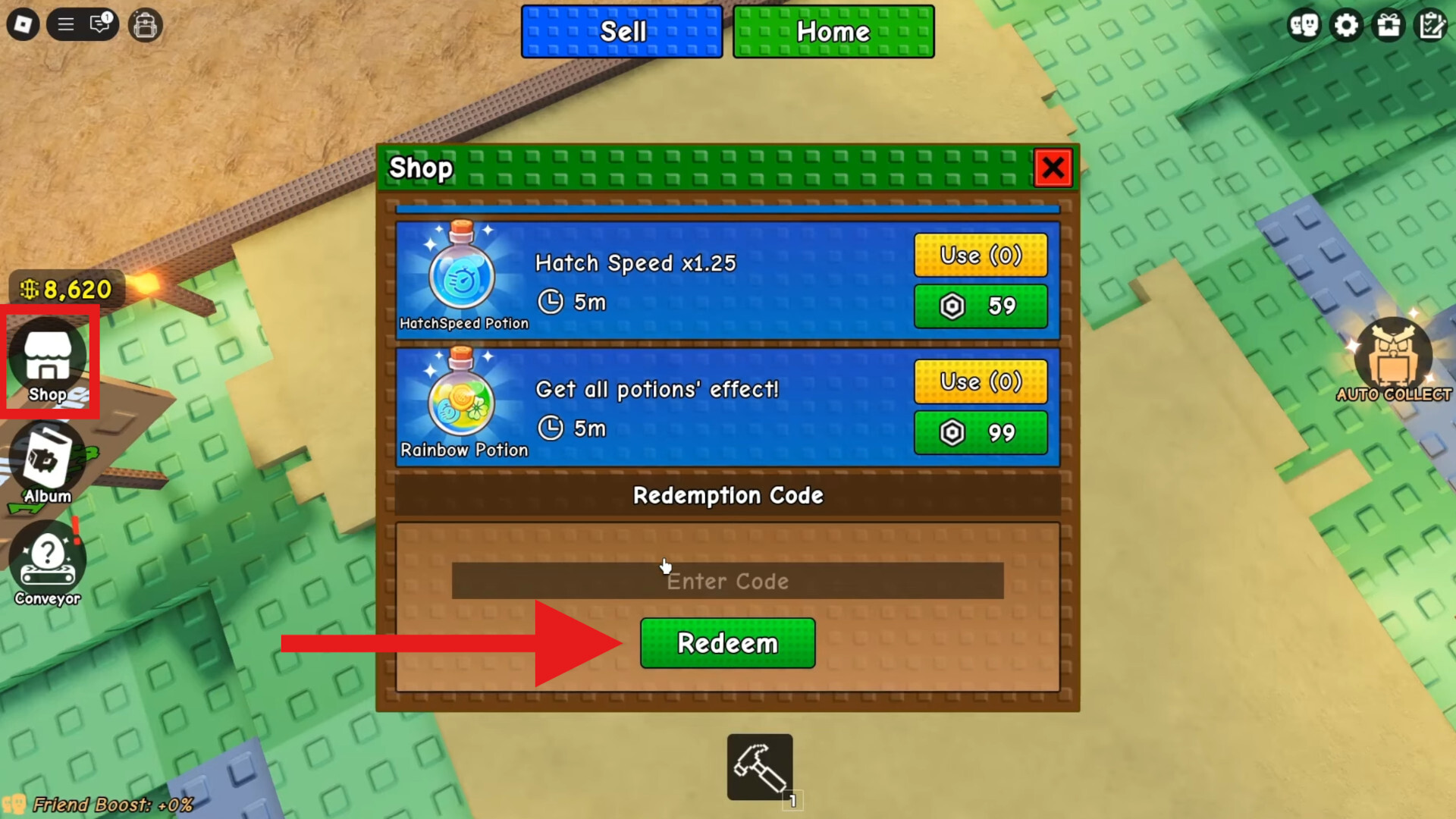 Code Redeem Menu Build a Zoo