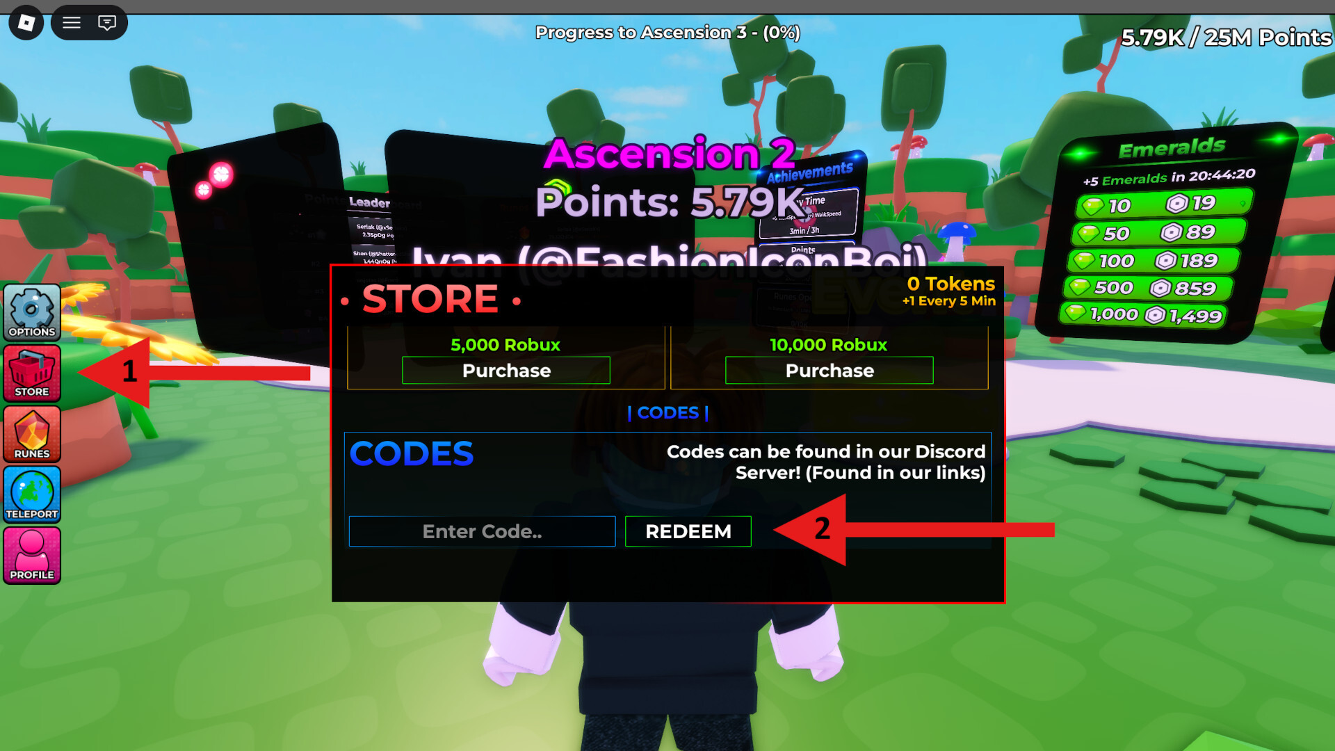 Code Redemption Ascension Incremental