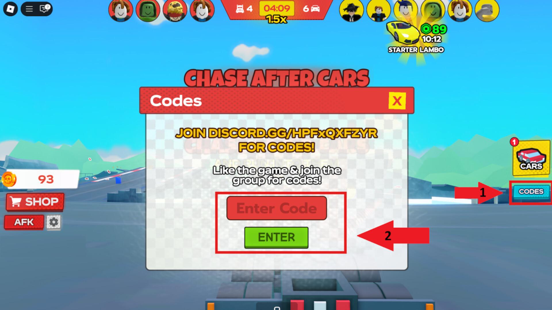 Code Redemption Cars vs Trucks