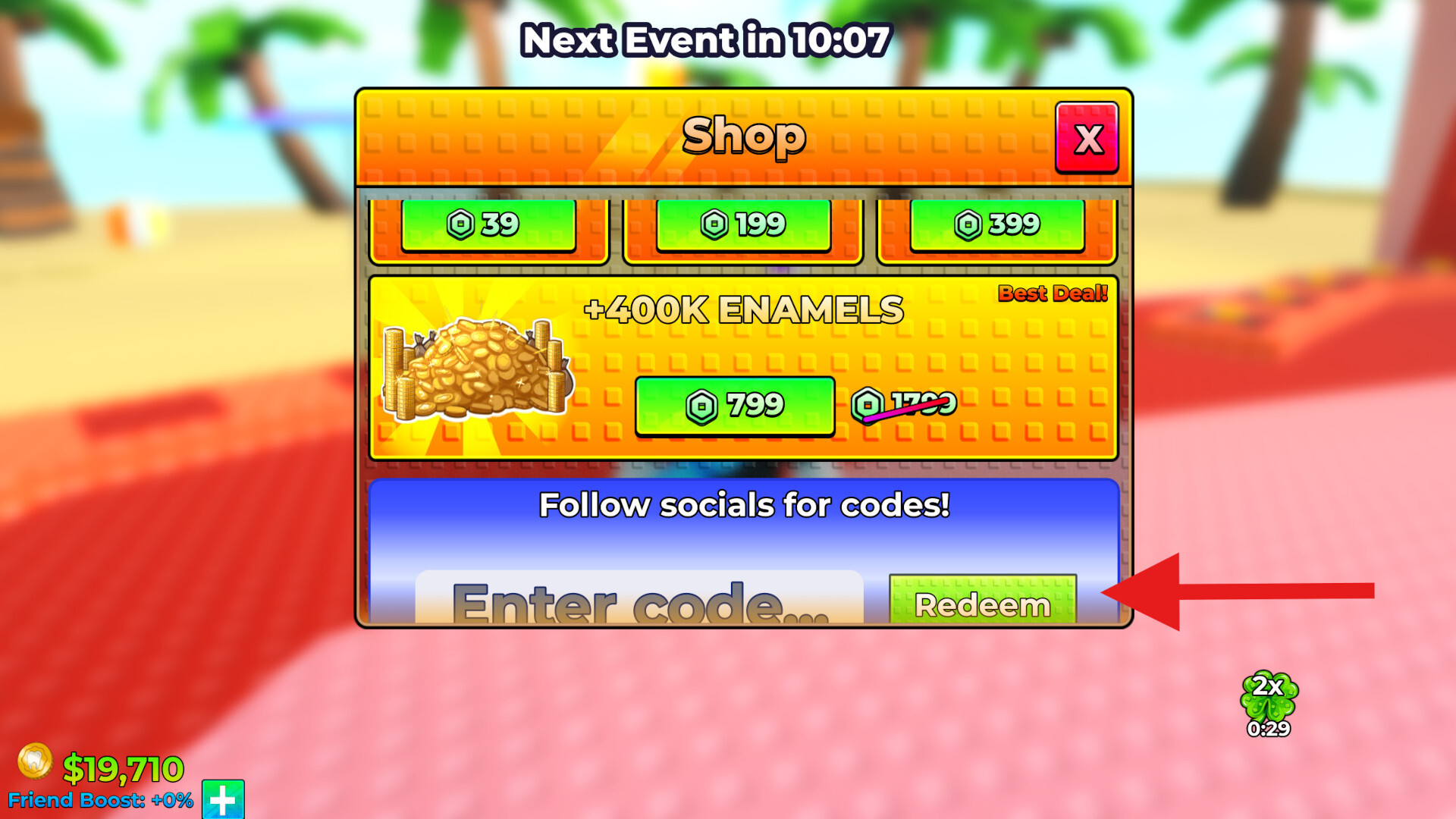 Code Redemption Cavity Crushers