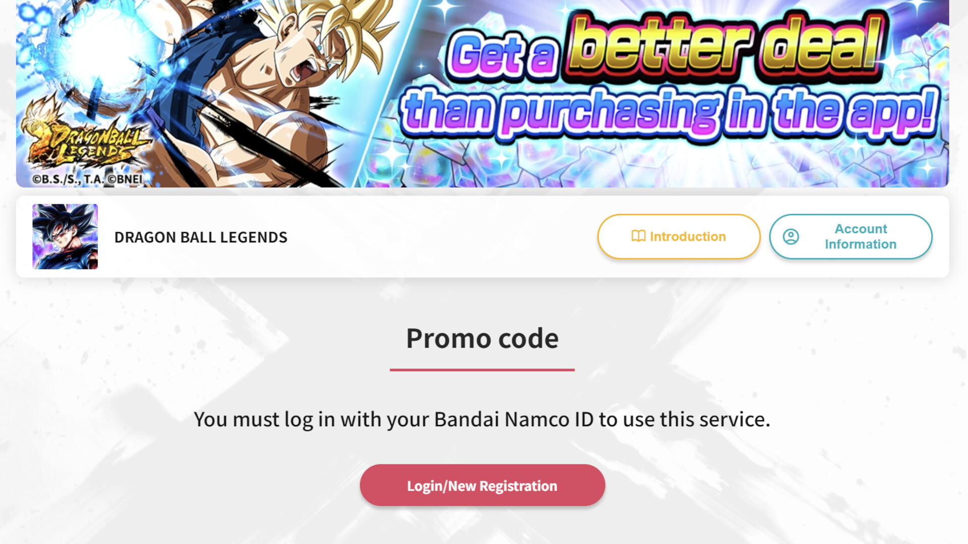 Code Redemption Dragon Ball Legends