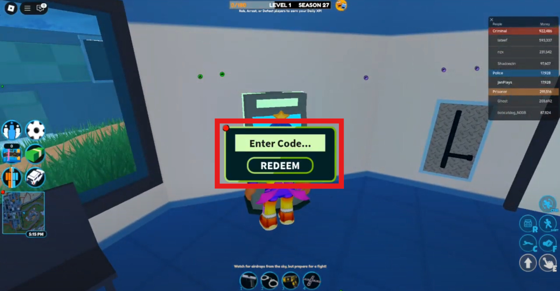 Code Redemption Jailbreak