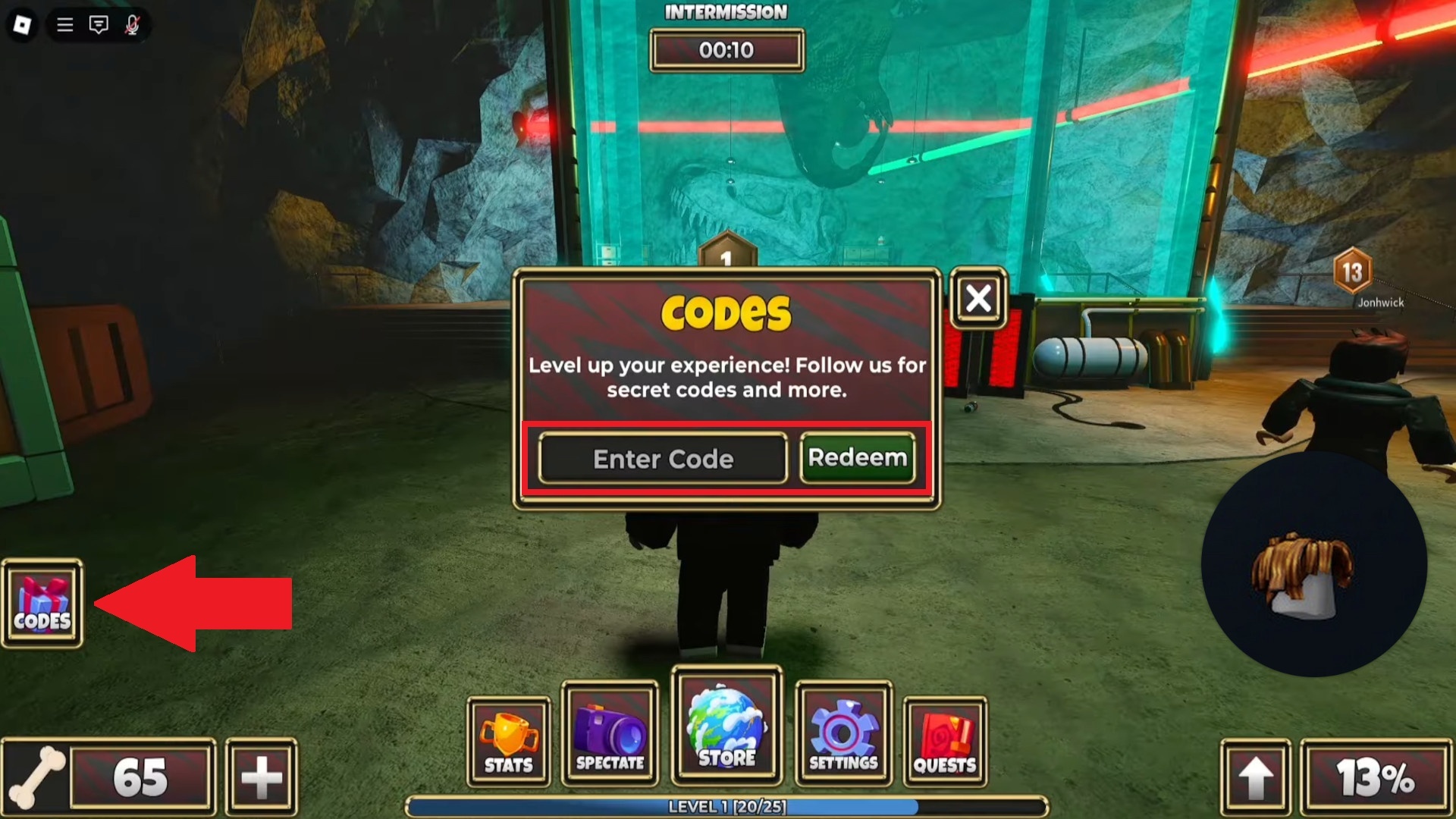 Code Redemption Menu Primal Pursuit