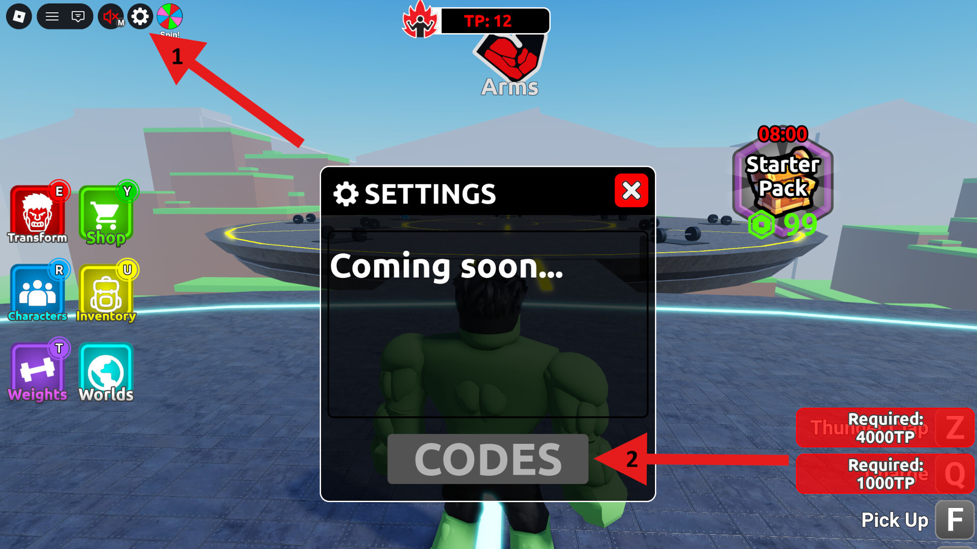 Code Redemption Muscle Transform Simulator