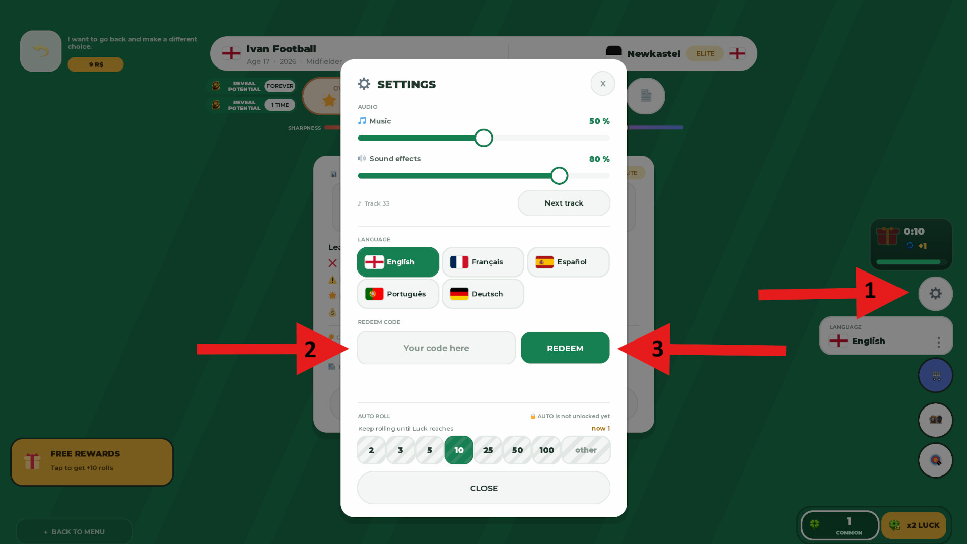 Code Redemption Start Your Soccer Career