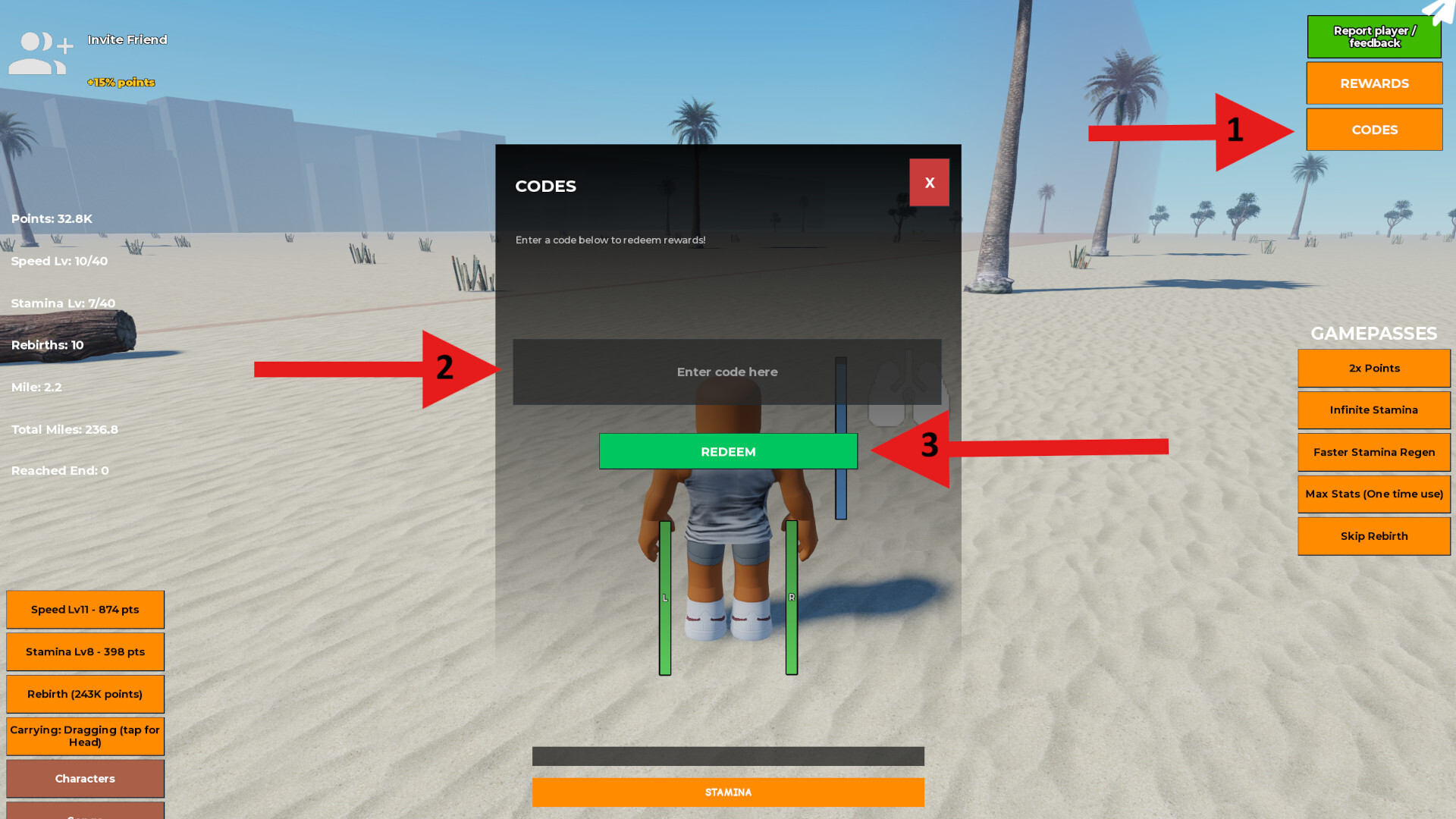 Code Redemption Stay Hard Run