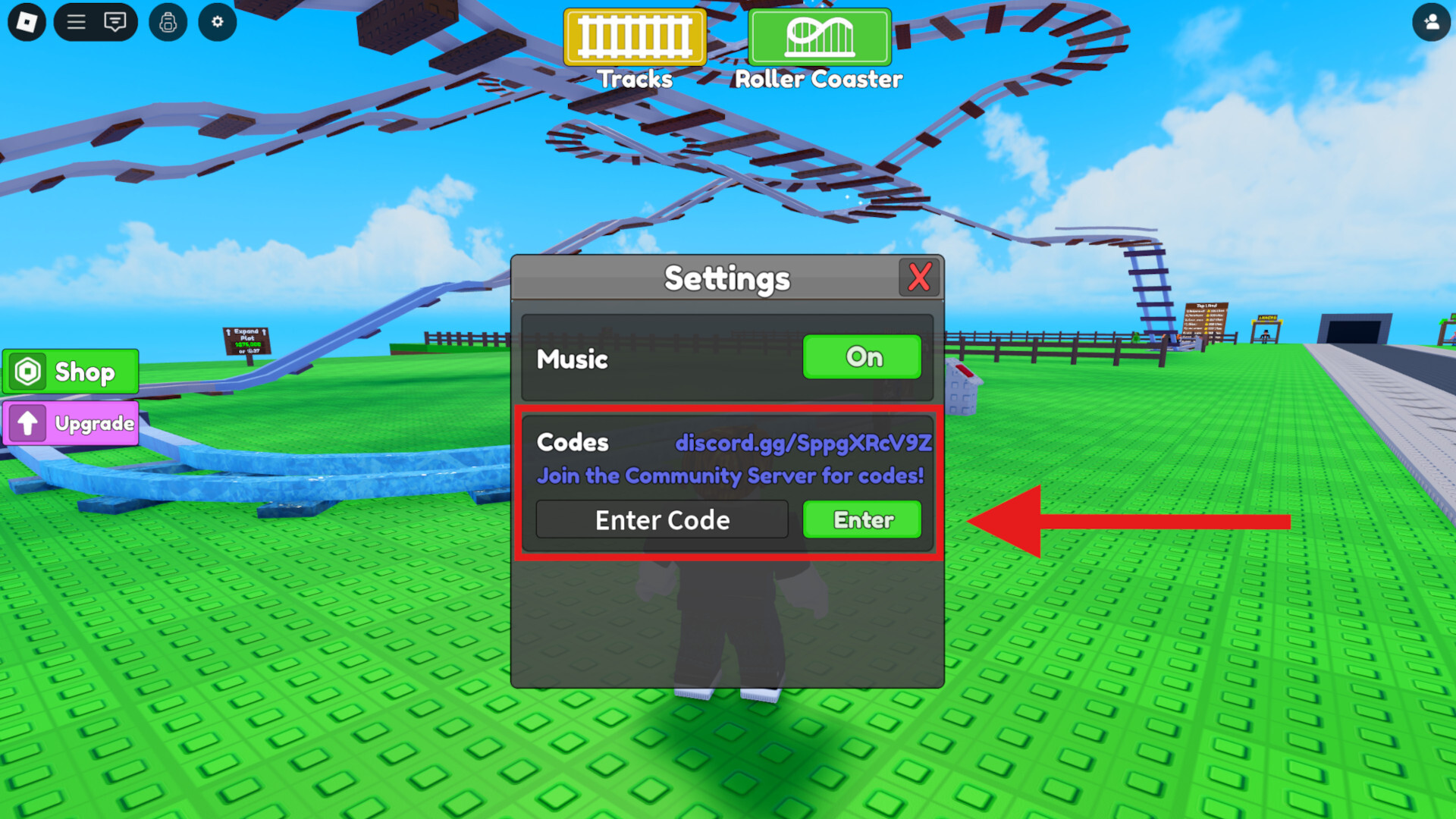 Code Section Build a Roller Coaster