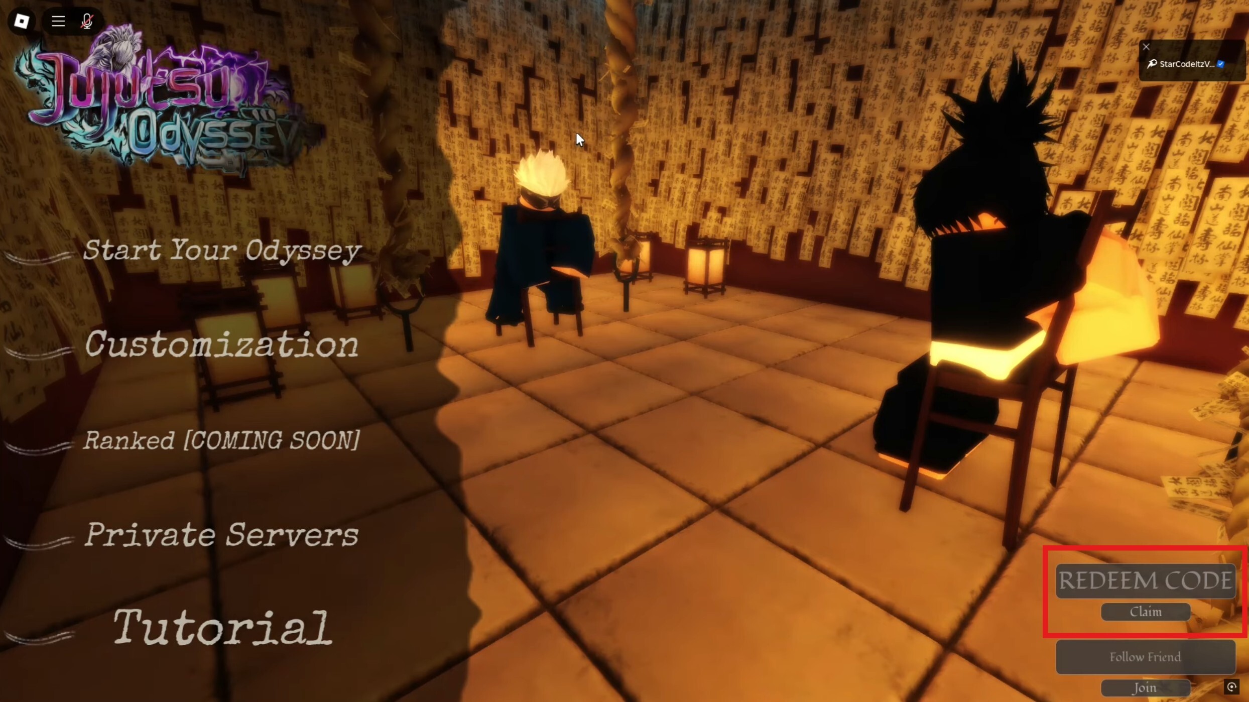 Code Redemption Jujutsu Odyssey