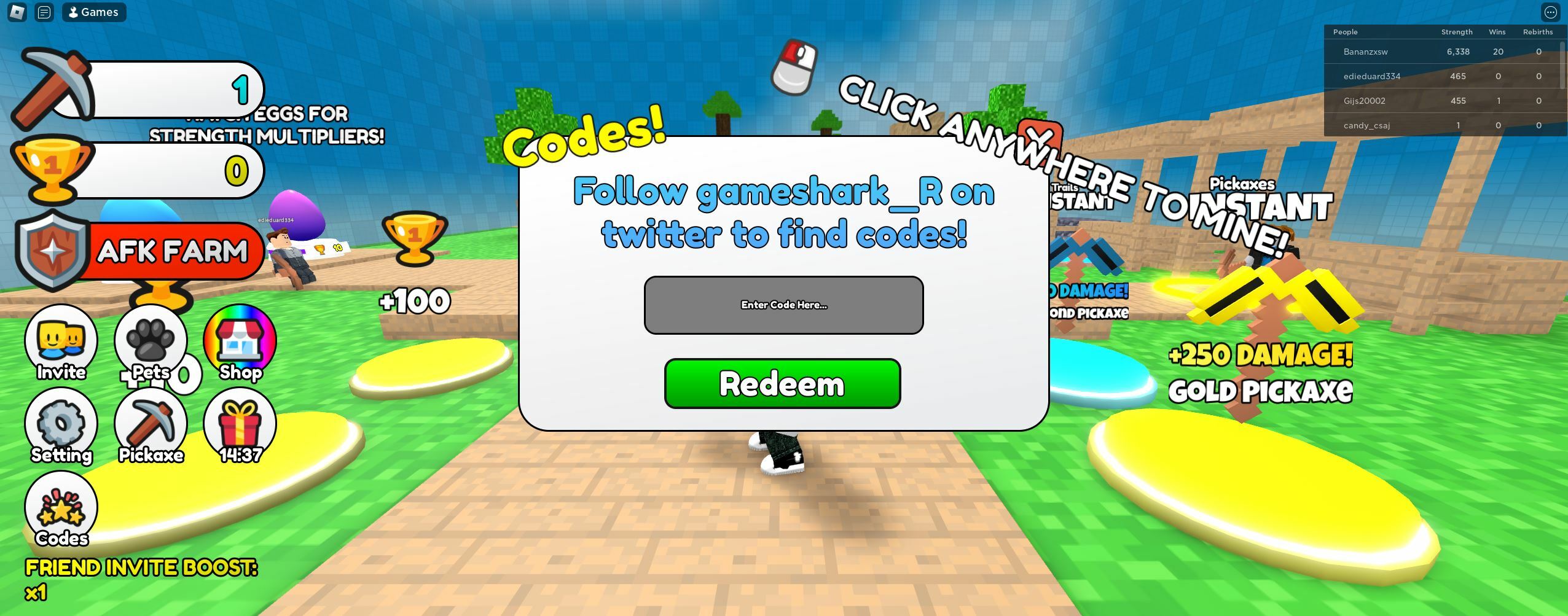 Codes Block Miner Redeem