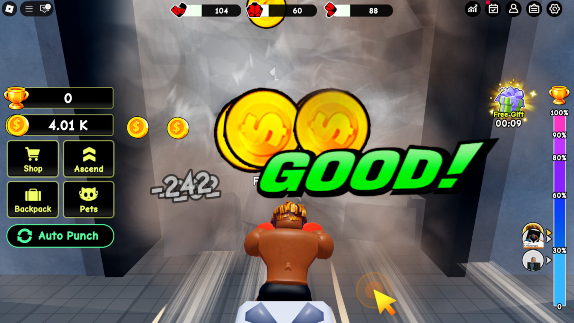 Coins Punch Wall