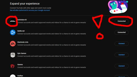 Connect Activision with youtube