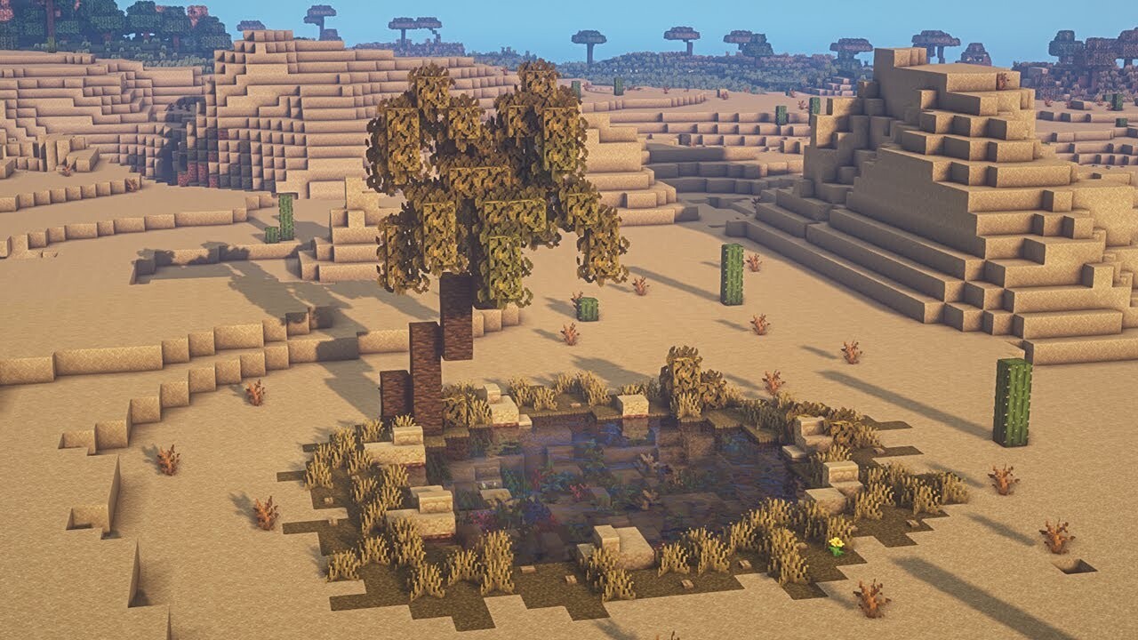 Construct an oasis in a nearby desert