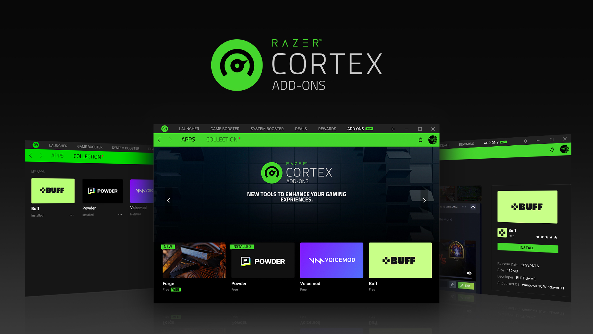 Обзор дополнений Razer Cortex: Powder, BUFF, Voicemod, E-Pal и Forge