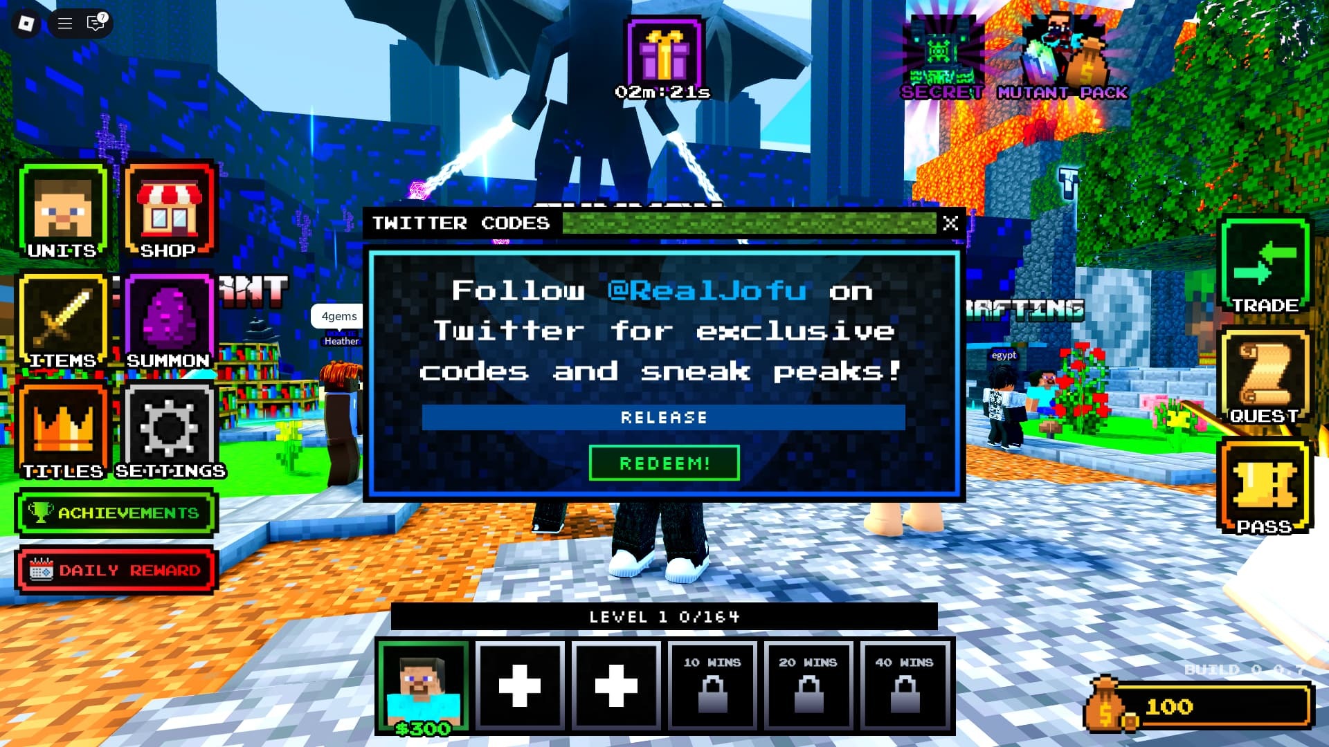 Craft Tower Defense how to redeem codes 2