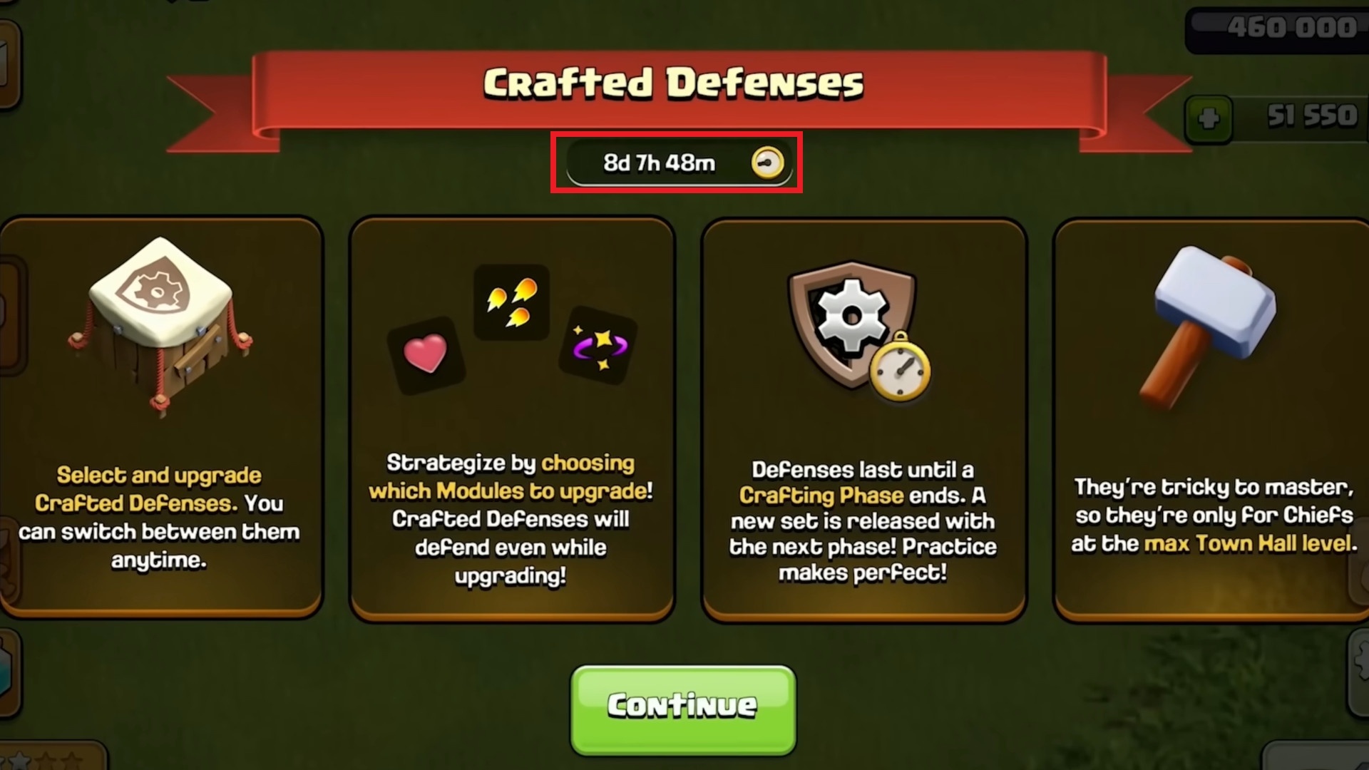 Crafting Phase Duration Clash of Clans