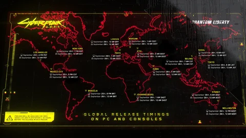 Cyberpunk 2077 Phantom Liberty Release Times