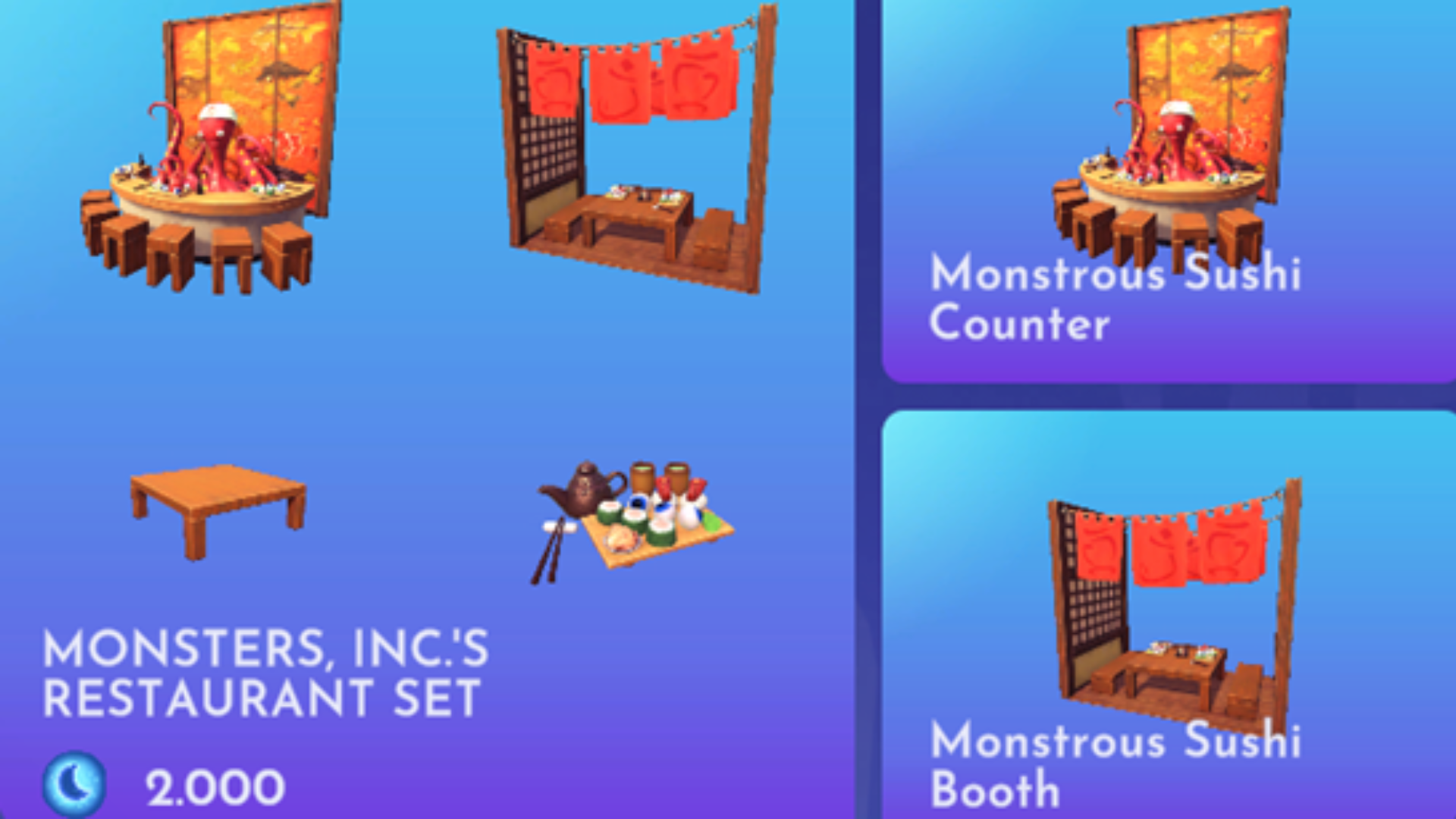 Monsters, Incs.'s Restaurant Set