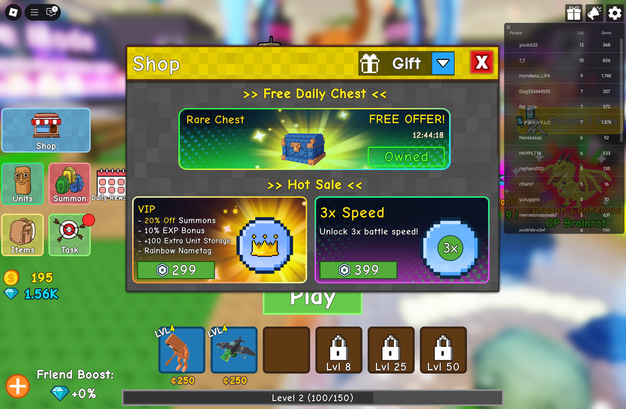 Daily Chest Brainrot Tower Defense