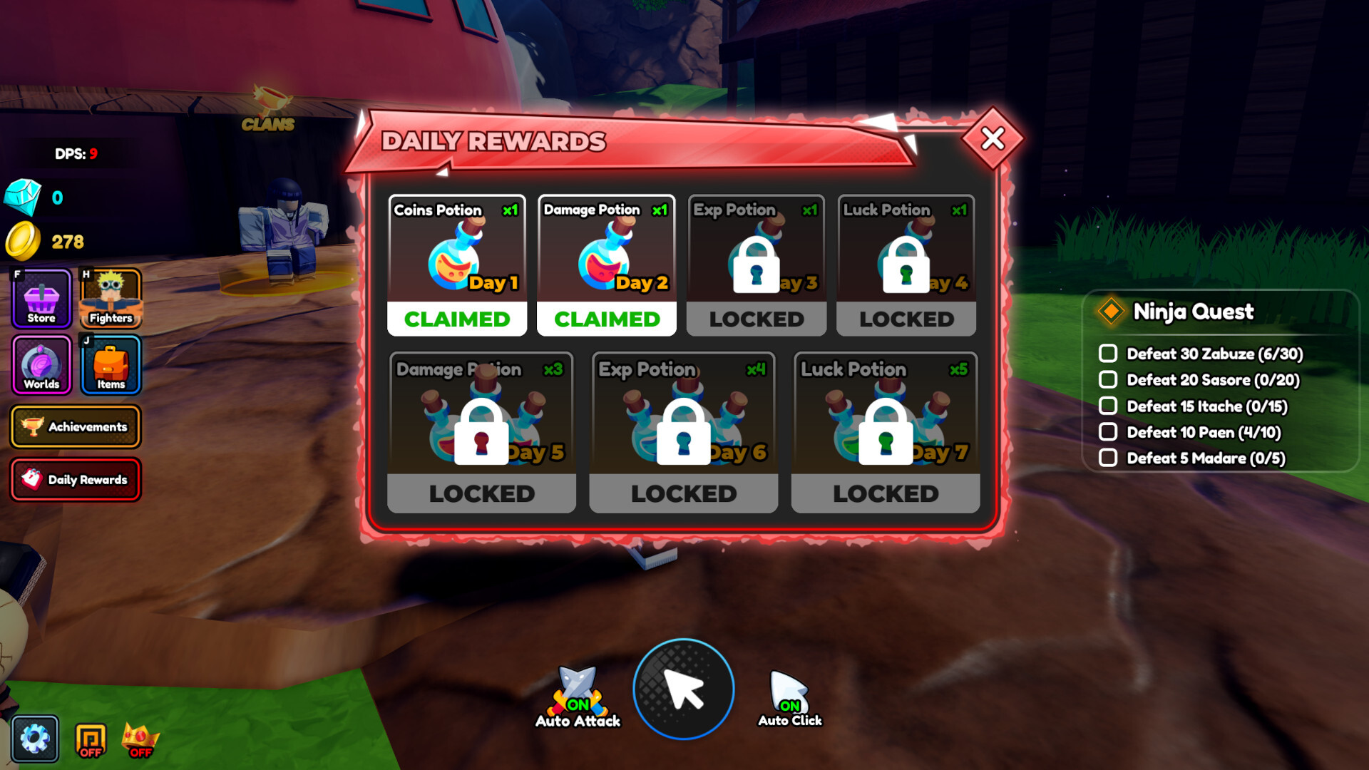 Daily Rewards Anime Fight