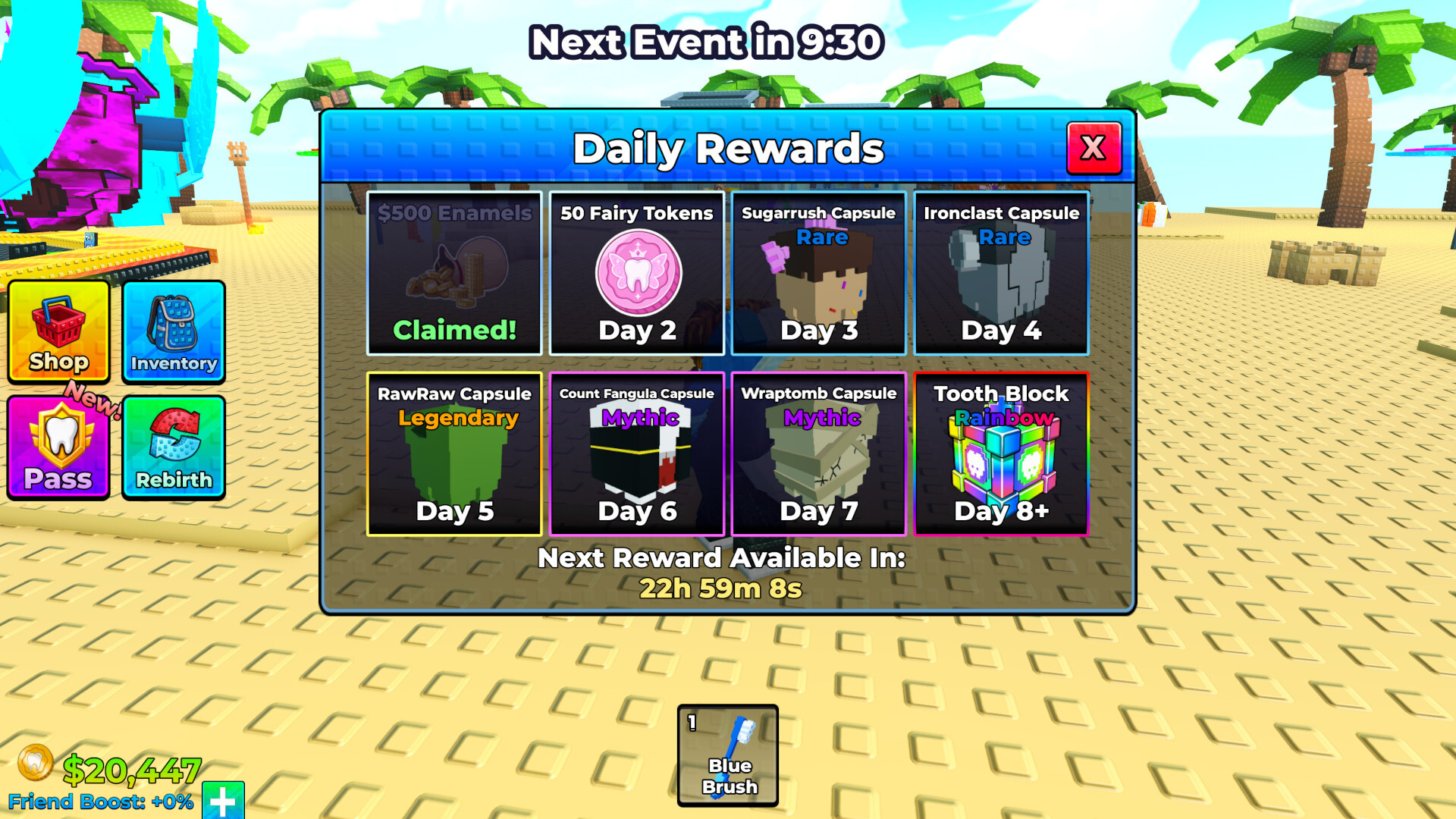 Daily Rewards Cavity Crushers