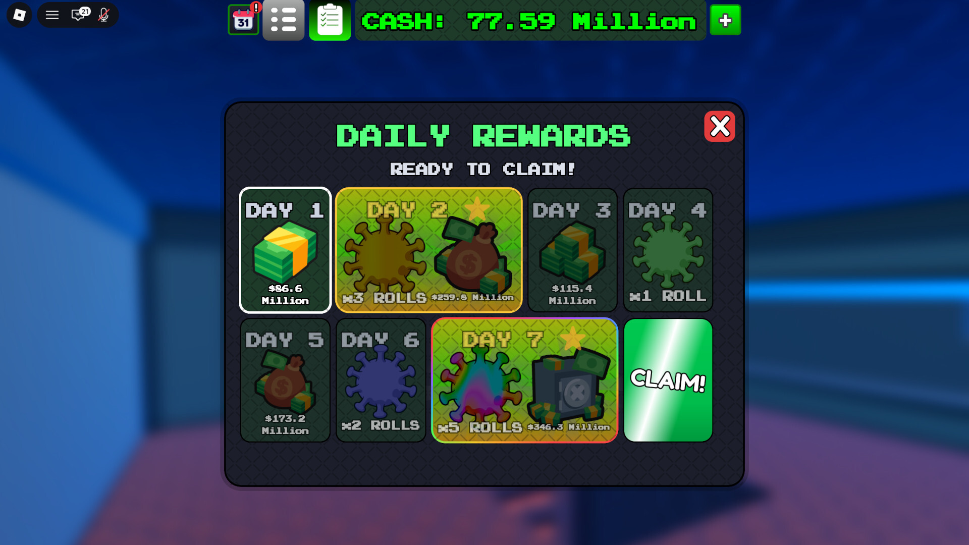Daily Rewards Hack the World