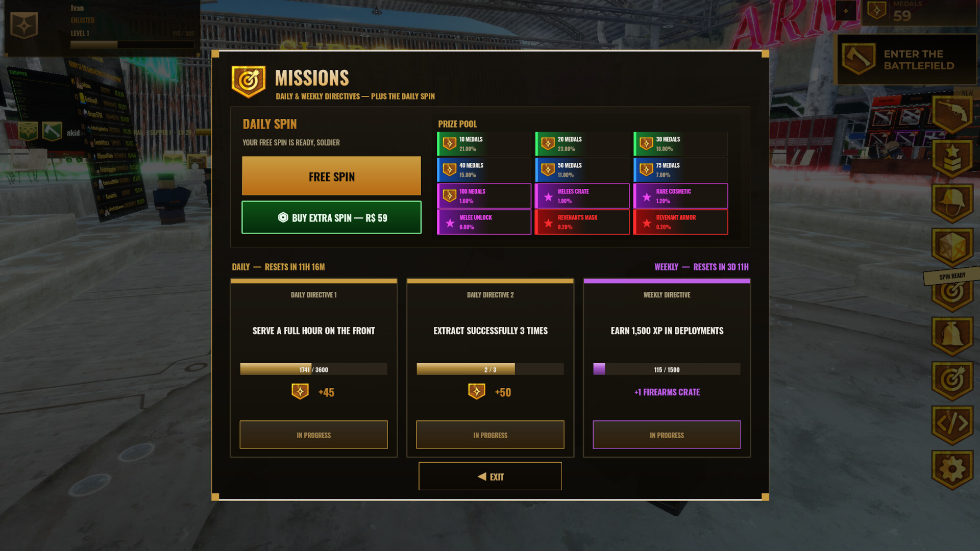 Daily Rewards Trench Decay