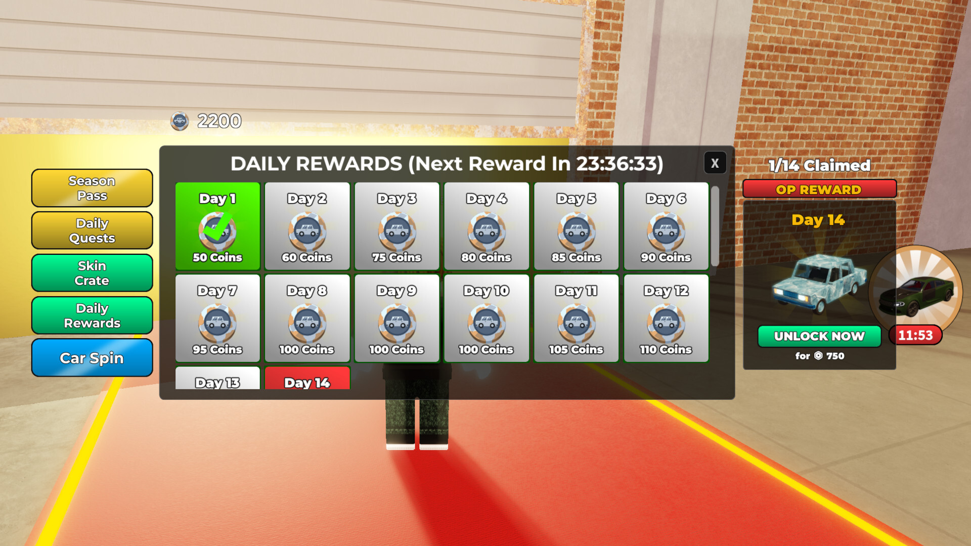 Daily Rewards in A Dusty Trip
