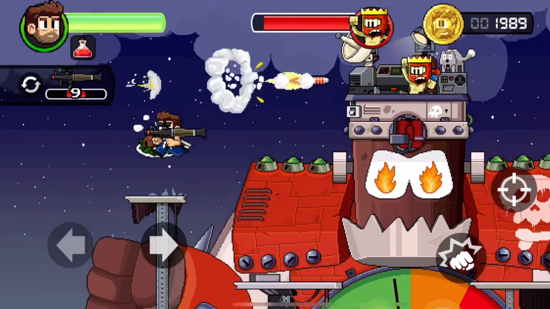 Dan the Man Red King Robot Final Boss