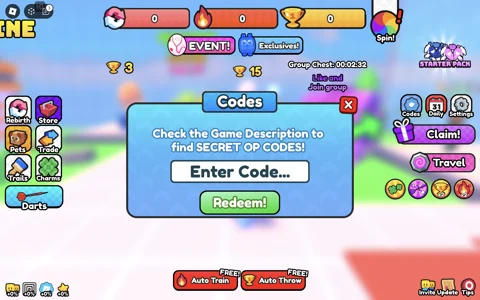 Dart Simulator redeem codes