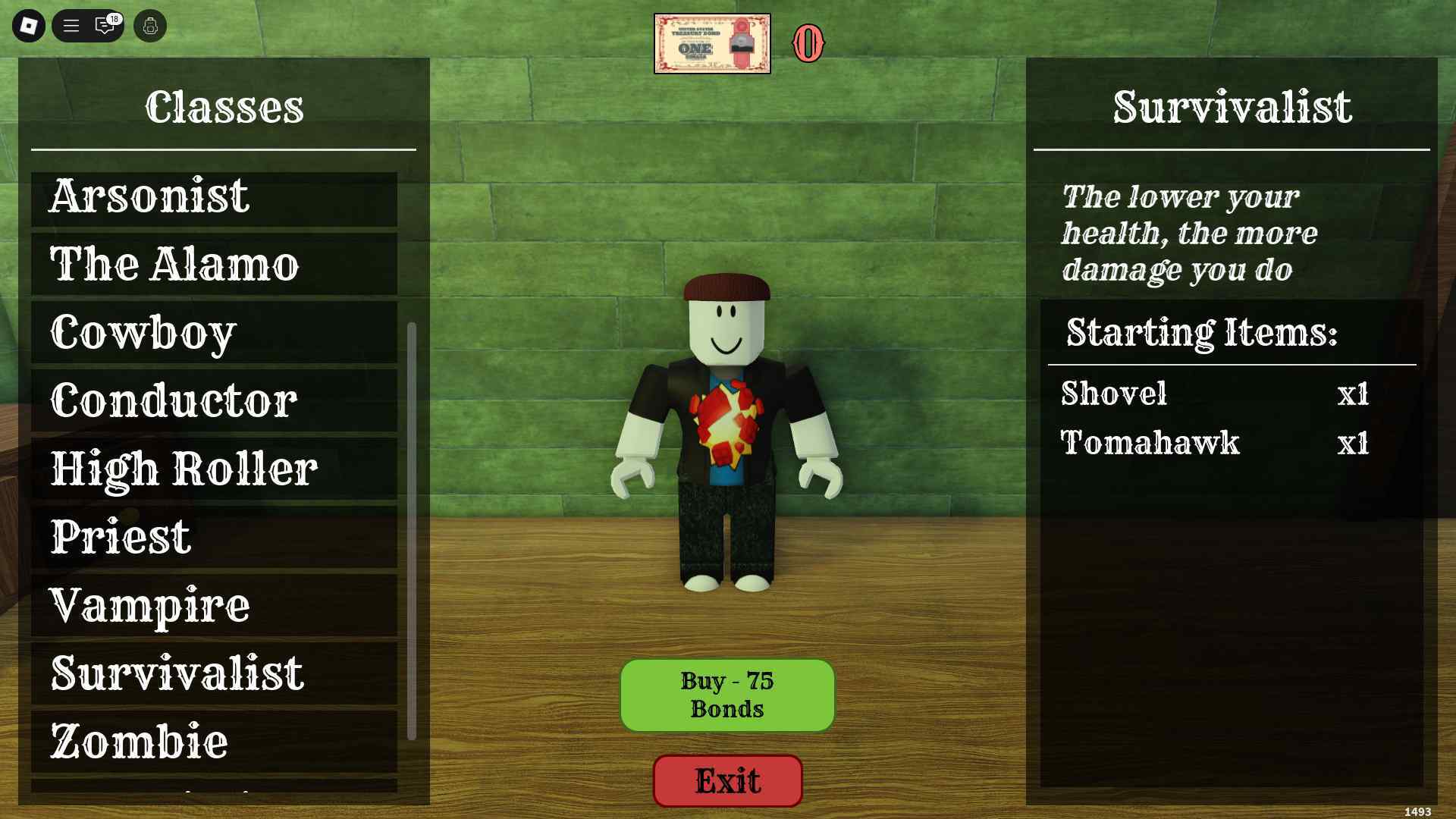 Dead Rails Survivalist Class