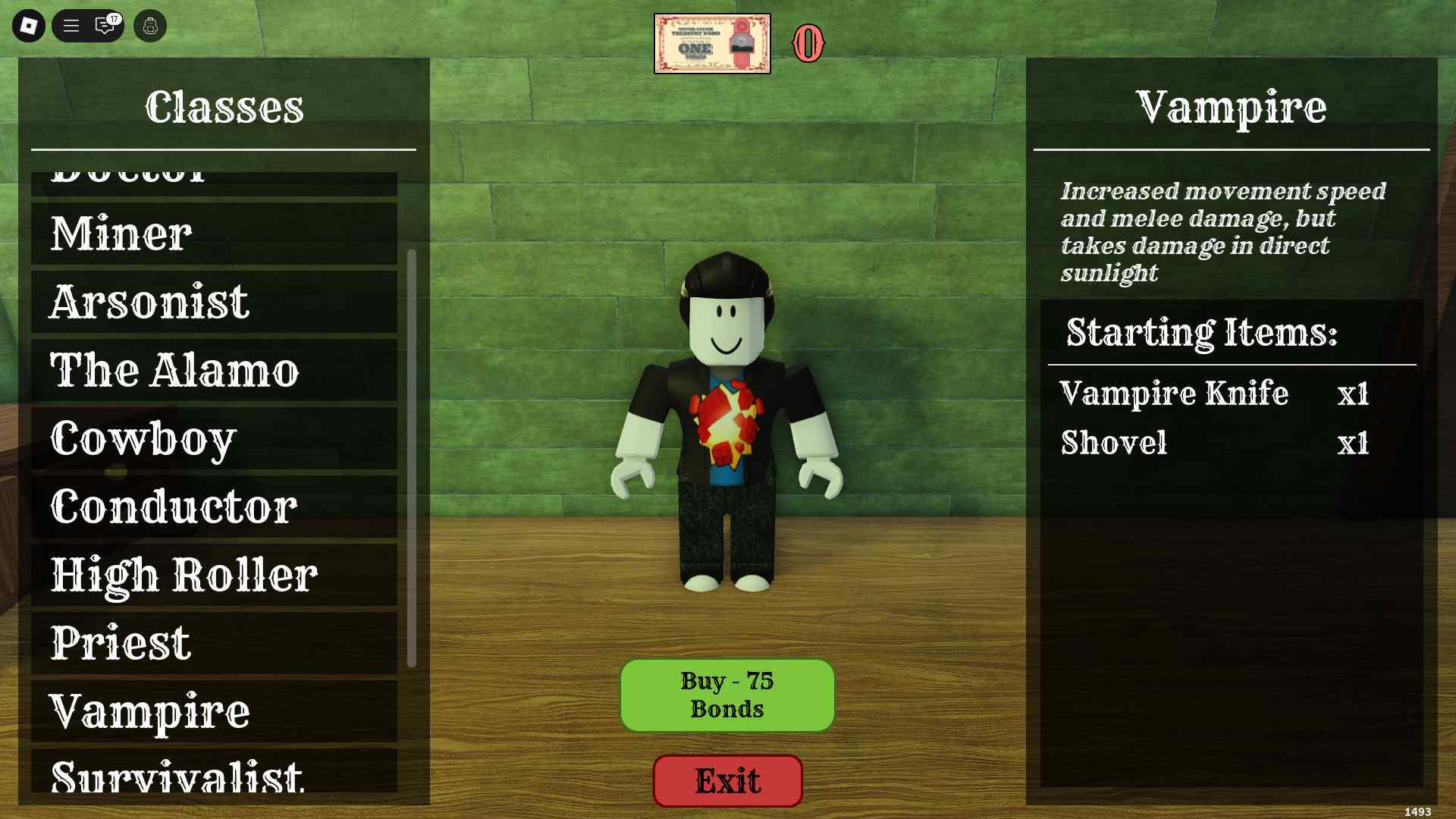 Dead Rails Vampire Class