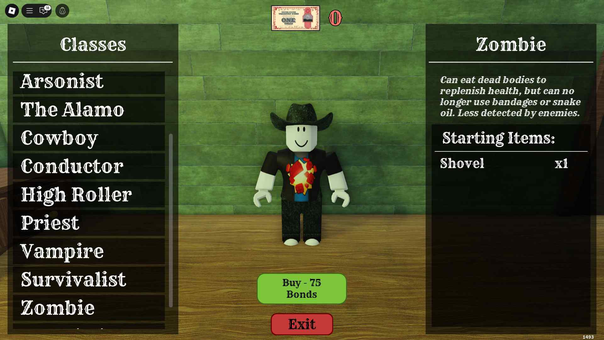 Dead Rails Zombie Class