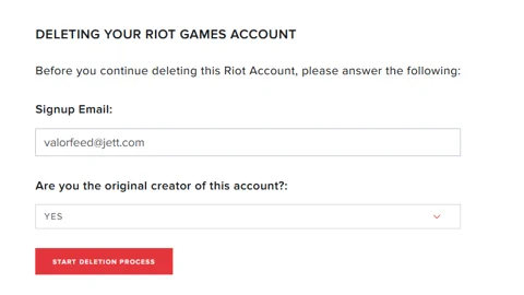 Delete Account Riot