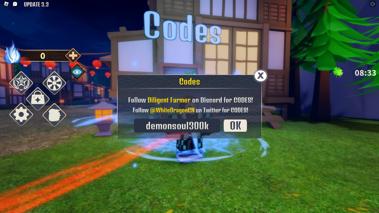 Demon Soul Simulator how to redeem codes