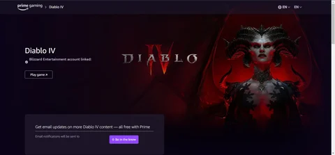 Diablo 4 Prime Gaming