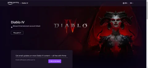 How to get the Diablo 4 Prime Gaming rewards